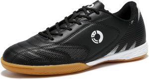 Men's Indoor Soccer Cleats Trainer Rubber Futsal Shoes for Athletic Flat Outsole Training Sneaker