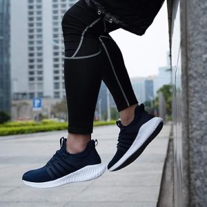 Mens Sneakers Walking Shoes - Memory Foam Athletic Tennis Running Workout Gym Ultra Lightweight Breathable Jogging Sports Shoes Slip on Casual Sneaker