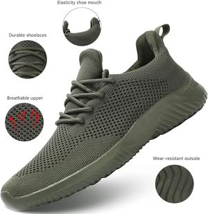 Slip on Walking Shoes Ultra Light Breathable Non Slip Running Shoes Casual Fashion Sneakers Mesh Workout Sports